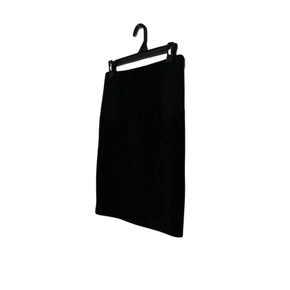 Urban Behavior Black Stretch Skirt Medium Back Zip Ribbed Side Panels Fitted - Picture 7 of 14